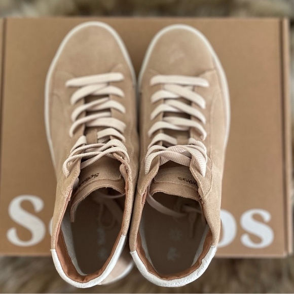 Soludos Ibiza High Top Sneaker in Sand New in Box - Picture 3 of 6